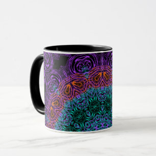 Mandala rundes Kaleidoskop-Ornament-Schmuck c Tasse