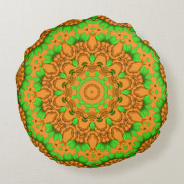 Mandala-rundes Wurfs-Kissen der Kunst-3D Rundes Kissen