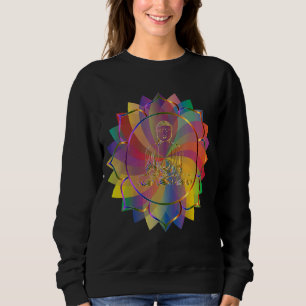 Mandala Sacred Geometry Prana Yoga Mantra Om Sweatshirt