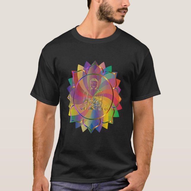 Mandala Sacred Geometry Prana Yoga Mantra Om T-Shirt (Vorderseite)