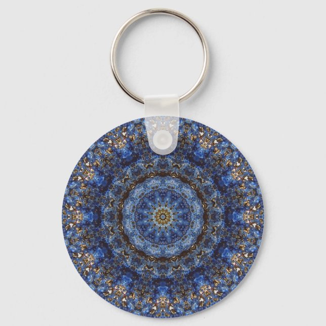 Mandala-Schlüsselanhänger "Lapis Lazuli Laminate" Schlüsselanhänger (Vorderseite)
