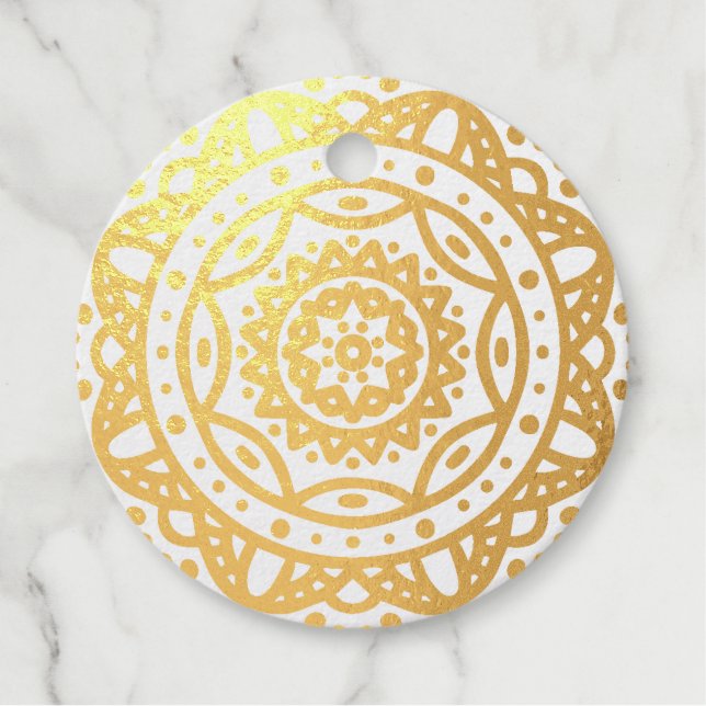 Mandala-Schmuckfolie Geschenkanhänger (Vorderseite)