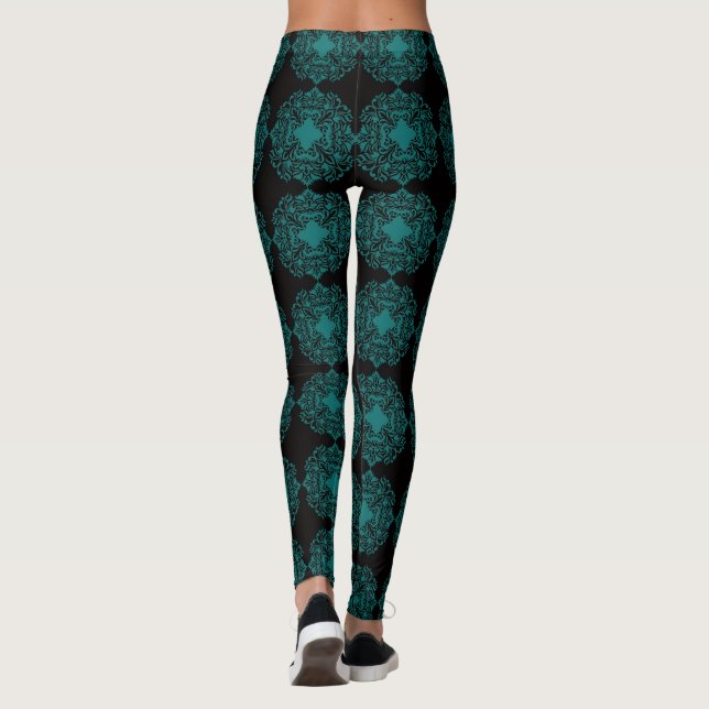 Mandala schwarz leggings (Rückseite)