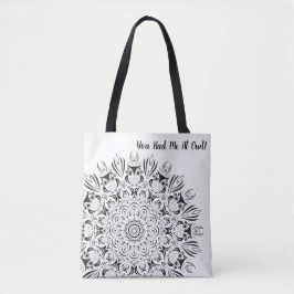 Mandala, schwarz-weiß, wieder verwendbar Totenbeut Tasche