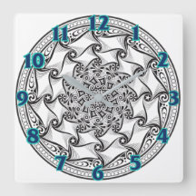 Mandala Scroll Clock