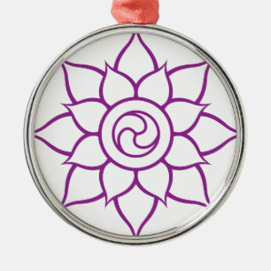 Mandala Silbernes Ornament