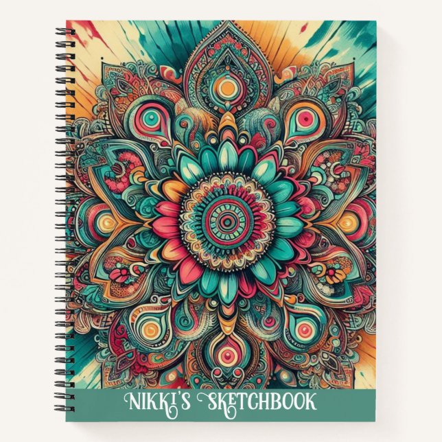 Mandala Sketchbook Notizbuch (Vorderseite)