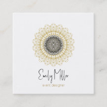 Mandala Square Business: Gold und Black Tribal