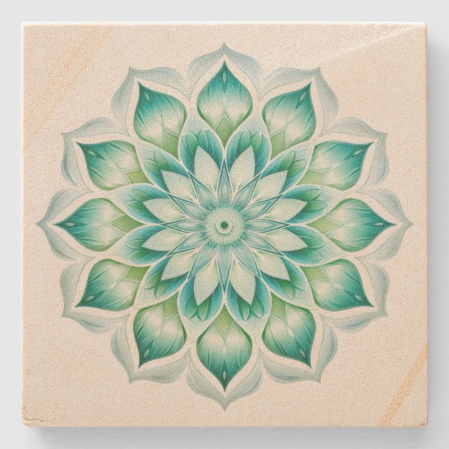 Mandala Steinuntersetzer (Vorderseite)