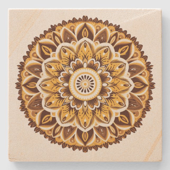 Mandala Steinuntersetzer (Vorderseite)