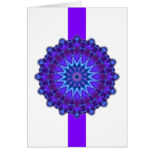 Mandala-Stern in blau violetter Streifen