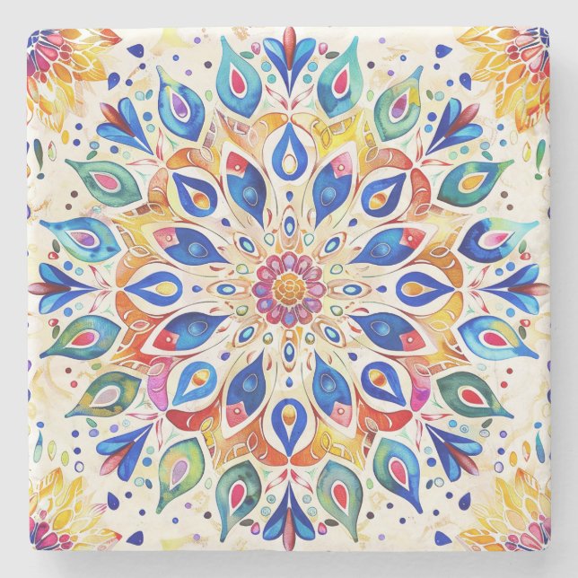 Mandala Stone Untersetzer (Vorderseite)