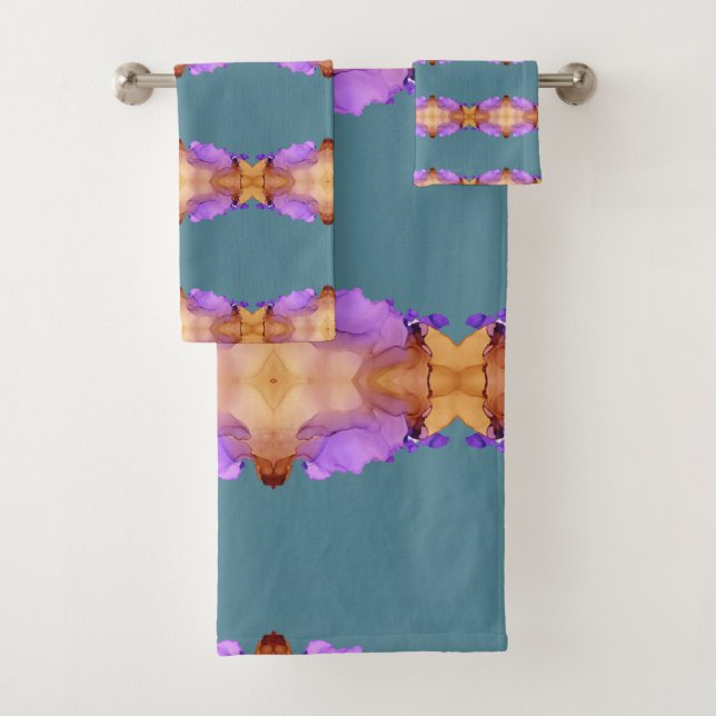 Mandala Striptes HandtuchSet Badhandtuch Set (Insitu)