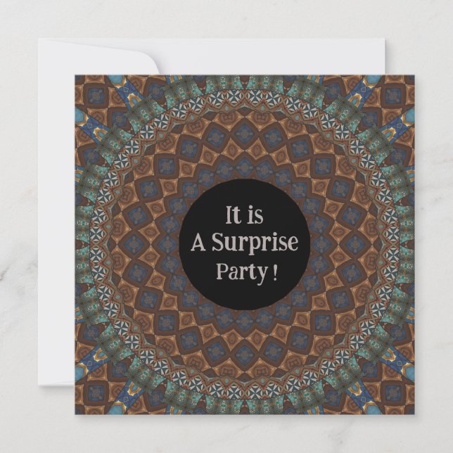 Mandala Surprise Party Einladung (Vorderseite)