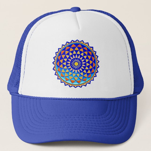 Mandala Symbol der Perfektion Truckerkappe (Vorderseite)