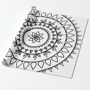 Mandala tattoo spiritueller Kreis Geschenkpapier