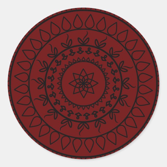 Mandala-tattoo-spiritueller Kreis Runder Aufkleber (Vorderseite)