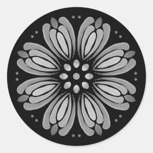 Mandala Template Classic Round Sticker