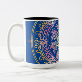 Mandala Throw Pillow Zweifarbige Tasse