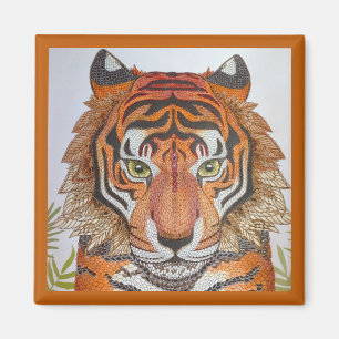 Mandala Tiger Design Magnet