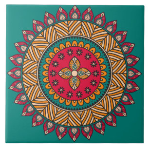 Mandala Tile Pattern Fliese