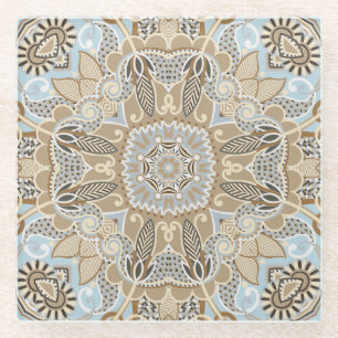 Mandala Tile Pattern Glasuntersetzer