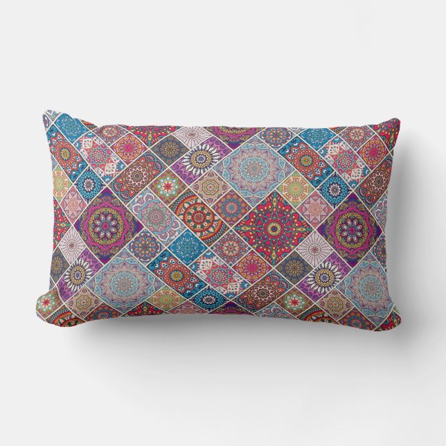 Mandala Tile Pattern Lendenkissen (Vorderseite)