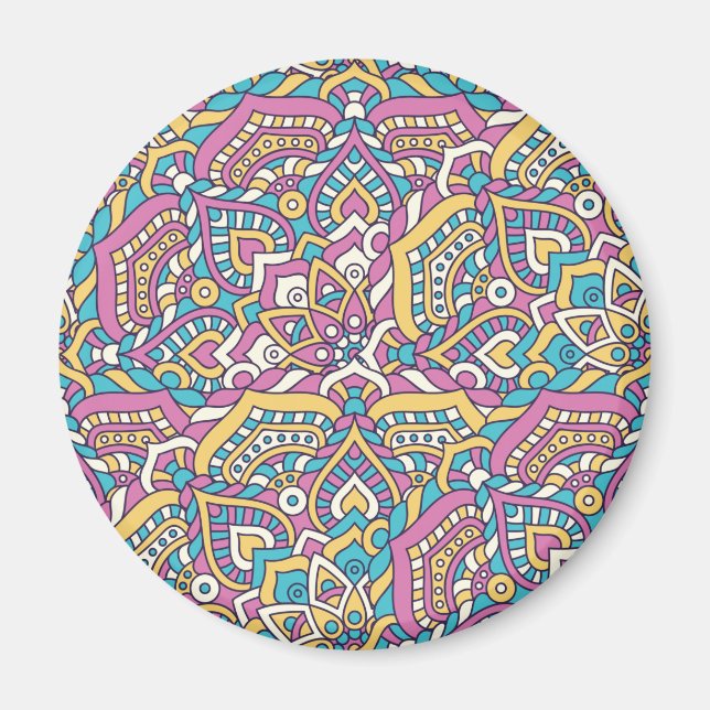 Mandala Tile Pattern Magnet (Vorne)