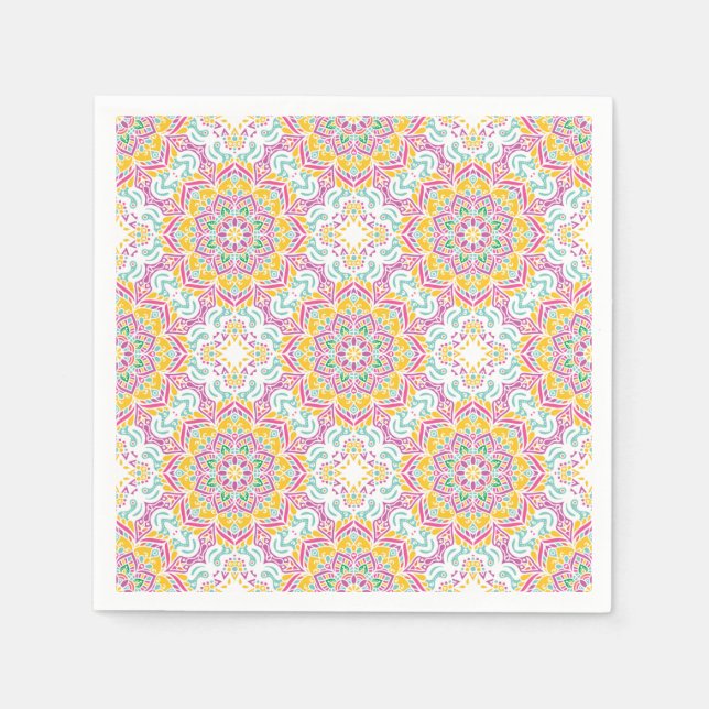 Mandala Tile Pattern Serviette (Vorderseite)