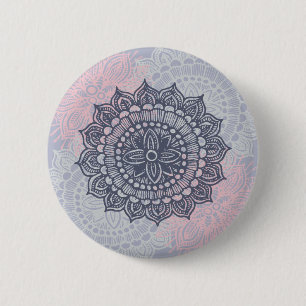 Mandala Tracery Ornament Button