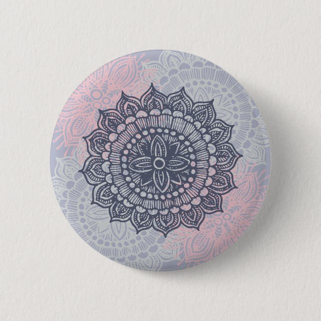 Mandala Tracery Ornament Button (Vorderseite)