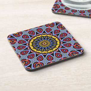 Mandala Trippy Retro Hippie Boho Chic Bohemisch Getränkeuntersetzer