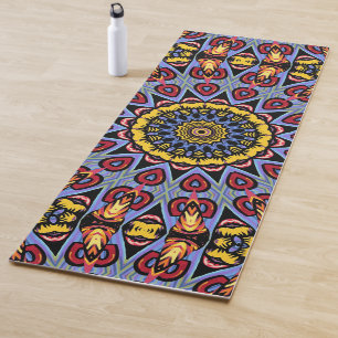 Mandala Trippy Retro Hippie Boho Chic Bohemisch Yogamatte
