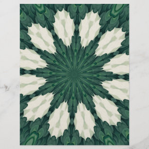 Mandala tropical de Sacramento vert et feuille arg