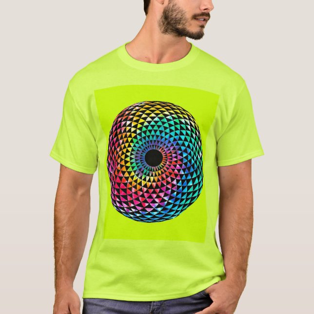 Mandala über LGBT Rainbow Gefärbte Krawatte T - Sh T-Shirt (Vorderseite)