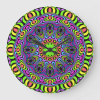 Mandala-Uhr - Neon 1