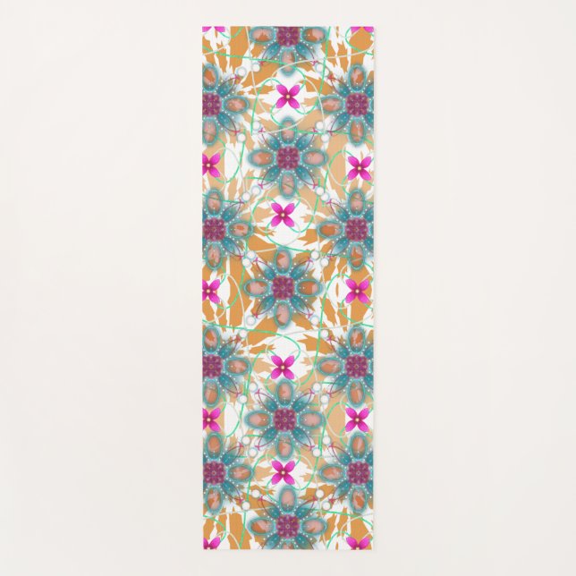 Mandala und Beige Muster Yogamatte (Vorderseite)