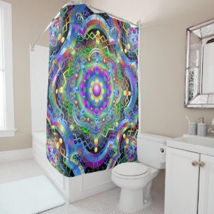Mandala Universe Colors Duschvorhang