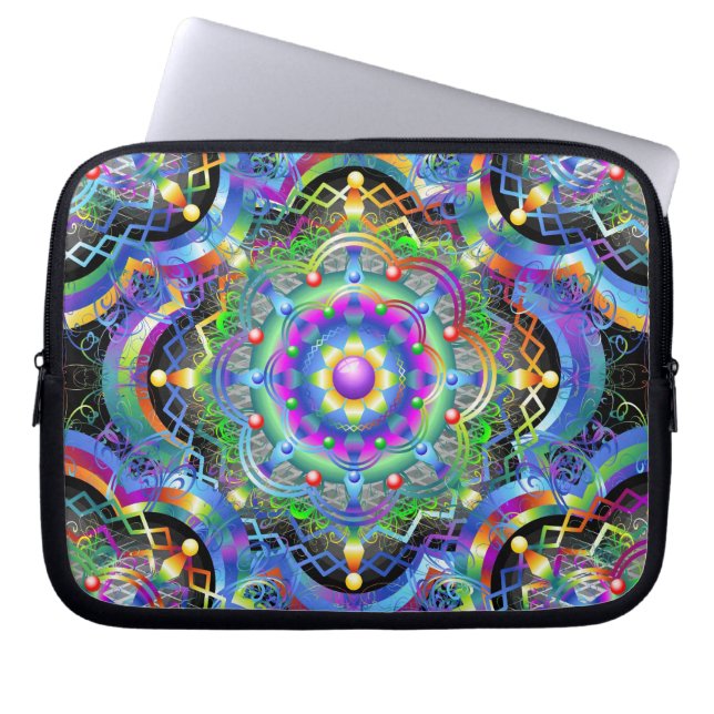 Mandala Universe Colors Laptopschutzhülle (Vorderseite)
