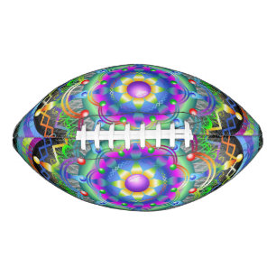 Mandala Universe Psychedelic Colors Football