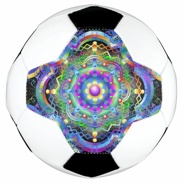 Mandala Universe Psychedelic Colors Fußball (Vorderseite)