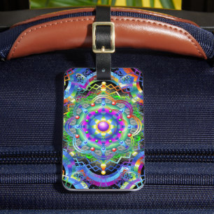 Mandala Universe Psychedelic Colors Gepäckanhänger