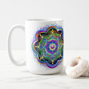 Mandala Universe Psychedelic Colors Kaffeetasse