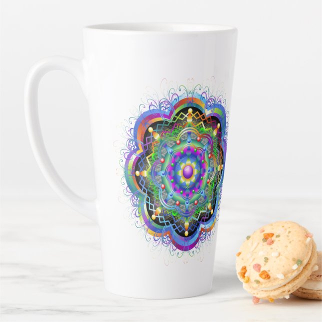 Mandala Universe Psychedelic Colors Milchtasse (Beispiel)