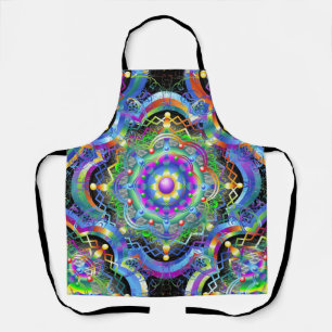 Mandala Universe Psychedelic Colors Schürze