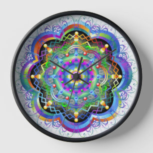 Mandala Universe Psychedelic Colors Uhr