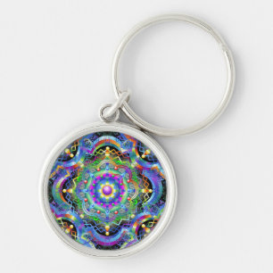 Mandala-Universum psychedelisch  Schlüsselanhänger