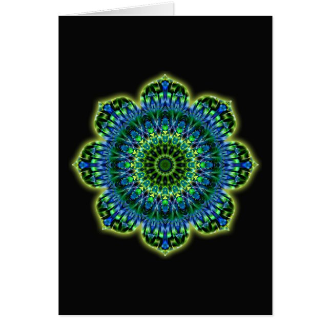 Mandala vert bleu | noir (Devant)