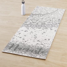 Mandala verzaubern mit Silberstern auf Weiß