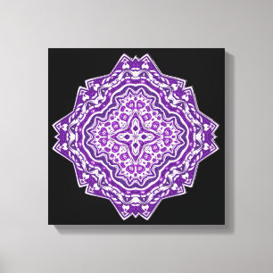 mandala violet toile enveloppée